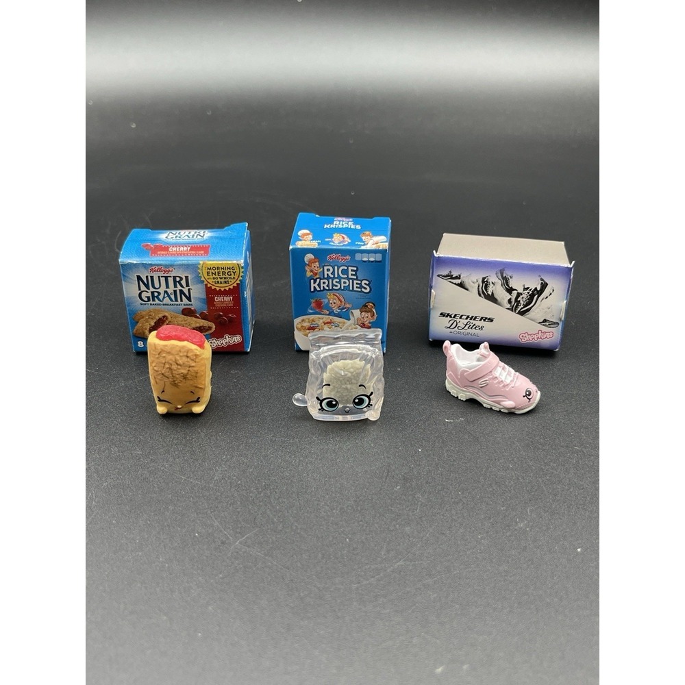 Shopkins Kellogg's Nutri Grain Rice Krispies Skechers Lot Figures 1121
